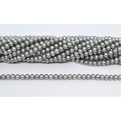 Freshwater Pearl dyed Grey Potato 5-5.6mm strand 94 beads
