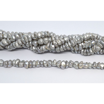 Freshwater Pearl Keshi  dyed grey 8-9mm strand 105 beads