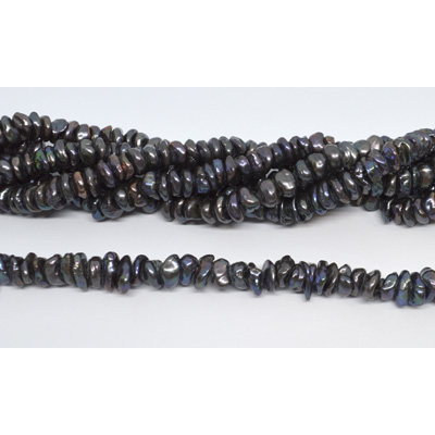 Freshwater Pearl Keshi  dyed grey 9-10mm strand 94 beads