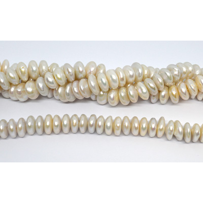 Freshwater Pearl Rondel/Button 14-15mm strand 60 beads