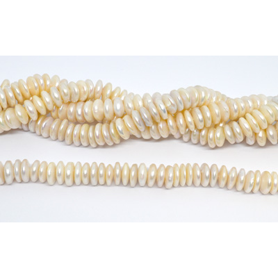 Freshwater Pearl Rondel/Button 12-12.5mm strand 94 beads