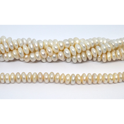 Freshwater Pearl Rondel/Button 11-12mm strand 72 beads