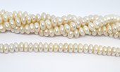 Freshwater Pearl Rondel/Button 12-13mm strand 60 beads-beads incl pearls-Beadthemup