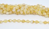 Citrine  Faceted Rice 8x12mm strand 33 beads-beads incl pearls-Beadthemup