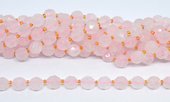 Rose Quartz Faceted Oval 8x10mm strand 33 beads-beads incl pearls-Beadthemup