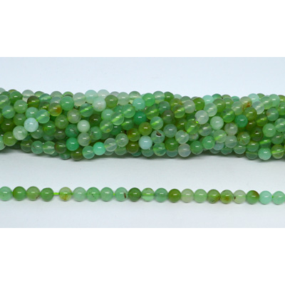 Chrysophase Polished Round 5mm strand 80 beads