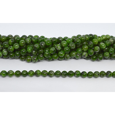 Chrome Diopside Polished round 6mm strand 68 beads