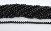 Black Spinel polished round 6mm strand 96 beads-beads incl pearls-Beadthemup
