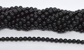 Black Spinel polished round 8mm strand 64 beads-beads incl pearls-Beadthemup