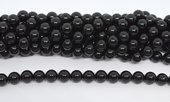 Black Spinel polished round 10mm strand 48 beads-beads incl pearls-Beadthemup