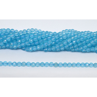 Blue Topaz Faceted Round 4mm strand 84 beads