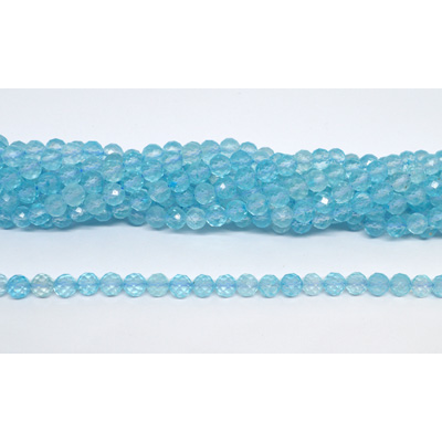 Blue Topaz Faceted Round 8mm strand 63 beads