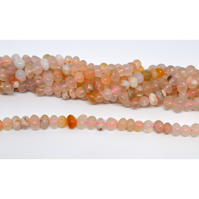 Cherry Blossom Agate side drill nugget 10x6mm strand 54 beads