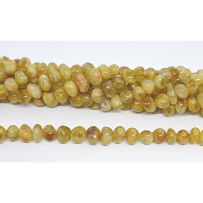 Citrine side drill nugget 11x7mm strand 47 beads