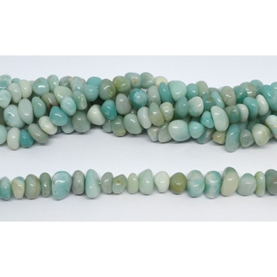 Amazonite side drill nugget 10x6mm strand 57 beads