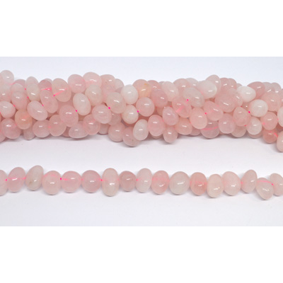 Rose Quartz side drill nugget 12x8mm strand 43 beads