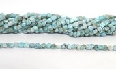 Larimar cubed nugget 5mm strand 75 beads-beads incl pearls-Beadthemup