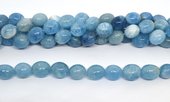Aquamarine polished oval nugget 12x14mm strand 27 beads-beads incl pearls-Beadthemup