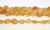 Citrine Faceted Nugget 10x16mm strand 18 beads-beads incl pearls-Beadthemup