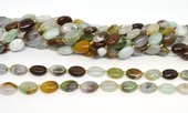 Chrysophase polished flat oval 10x14mm strand 24 beads-beads incl pearls-Beadthemup