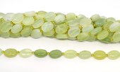 New Jade polished flat oval 10x14mm strand 24 beads-beads incl pearls-Beadthemup