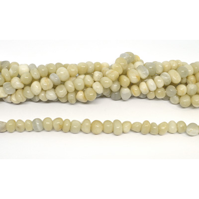 Moonstone side drill nugget 10x8mm strand 52 beads