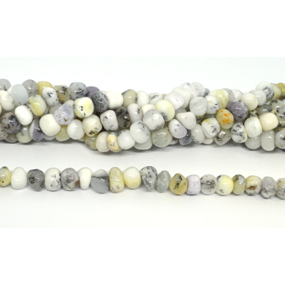 Dendritic Opal side drill nugget 10x8mm strand 51 beads
