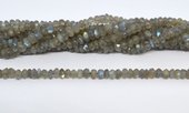 Labradorite Faceted rondel 6x4mm strand 110 beads-beads incl pearls-Beadthemup