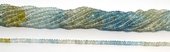 Aquamarone Shaded faceted rondel 4x3mm strand 140 beads-beads incl pearls-Beadthemup