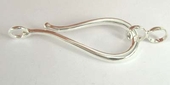 Sterling Silver Claps Hook 55mm-findings-Beadthemup