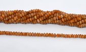 Sunstone polished rondel 4x3mm strand 130 beads-beads incl pearls-Beadthemup