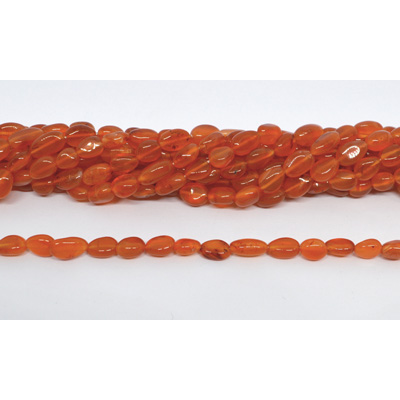 Carnelian polished mani 7x5mm strand 46 beads