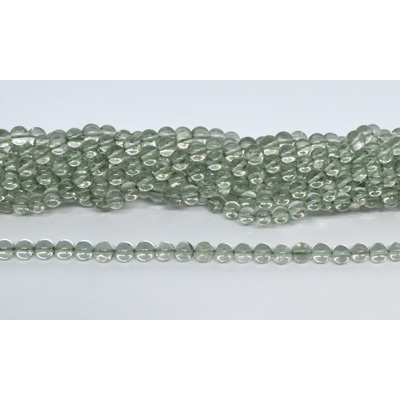 Green Amethyst polished round 5mm stran 62 beads