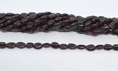 Garnet polished flat oval 8x6mm strand 40 beads-beads incl pearls-Beadthemup