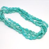 Amazonite peru polished flat oval strand 8x12mm 34 beads-beads incl pearls-Beadthemup