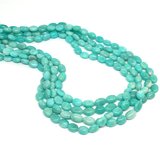Amazonite peru polished nugget strand 9x6mm 40 beads-beads incl pearls-Beadthemup
