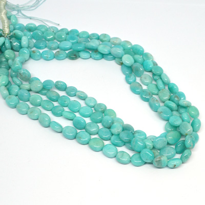 Amazonite peru polished nugget strand 10x8mm 40 beads
