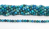 Blue Opal Peru polished round 6mm strand 64 beads-beads incl pearls-Beadthemup