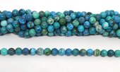 Blue Opal Peru polished round 8mm strand 52 beads-beads incl pearls-Beadthemup