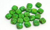 Turquoised Green polished diamond 9mm EACH BEAD-beads incl pearls-Beadthemup