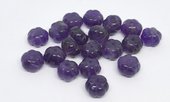 Amethyst Carved rondel 8x4mm EACH BEAD-beads incl pearls-Beadthemup