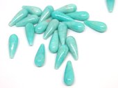 Amazonite Peru polished teardrop 8x20mm PAIR -beads incl pearls-Beadthemup