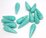 Amazonite Peru polished teardrop 10x30mm PAIR 