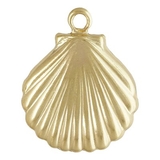 14k Gold Filled Shell Charm 11mm 1 pack -findings-Beadthemup