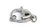 Platinum plated Brass clasp 16x11mm with 5mm Jump Ring 1 set