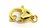 Gold plated Brass clasp 16x11mm with 5mm Jump Ring 1 set