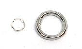 Platinum plated Brass Push Gate clasp 18x3mm with 8mm Jump Ring 1 set-findings-Beadthemup