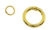 Gold plated Brass Push Gate clasp 18x3mm with 8mm Jump Ring 1 set-findings-Beadthemup