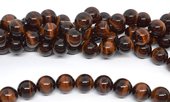 Red Tiger Eye Polished round 16mm strand 25 beads-beads incl pearls-Beadthemup
