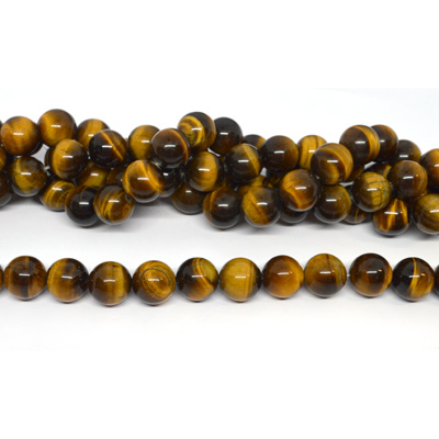 Tiger Eye Polished round 16mm strand 25 beads